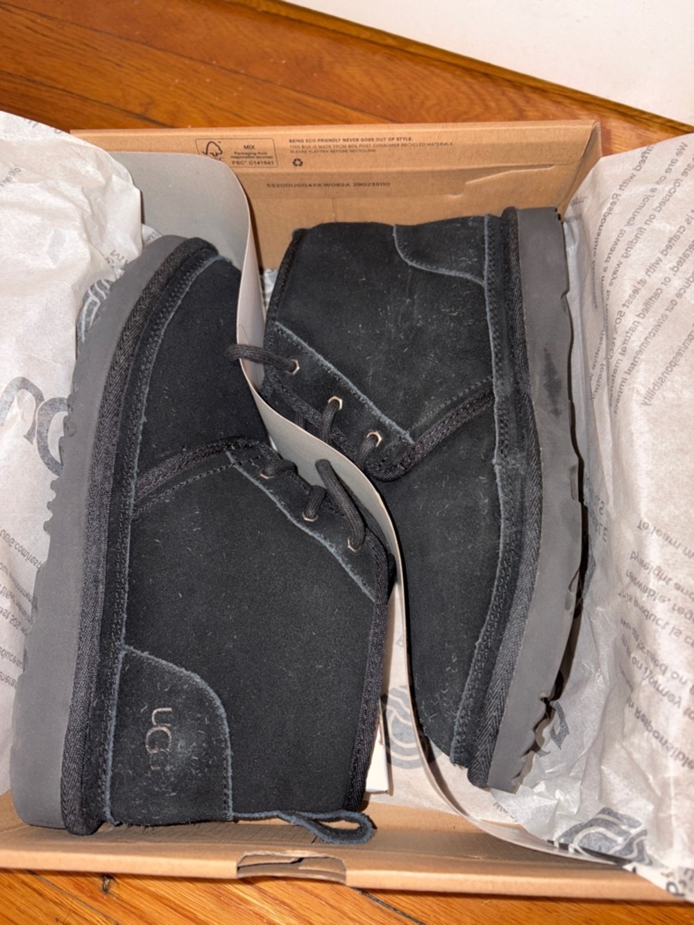 UGG Kids Black Suede Chukka Boots - Lace-Up Ankle Boot